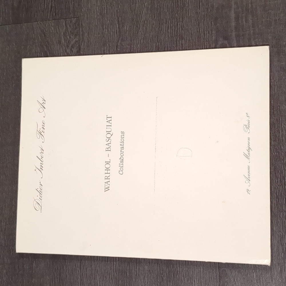 1989 Andy Warhol Basquiat Collaborations Didier Imbert Fine Art Book Paris